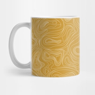 Gold Yellow Line Art Mug